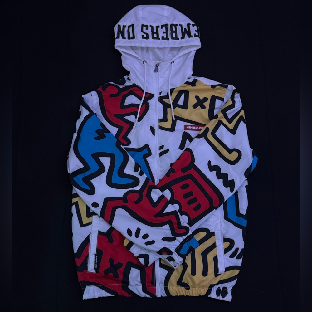 Members Only Multicolor Graphic Jacket
